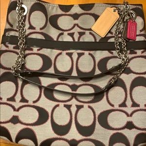 Authentic large coach shoulder bag